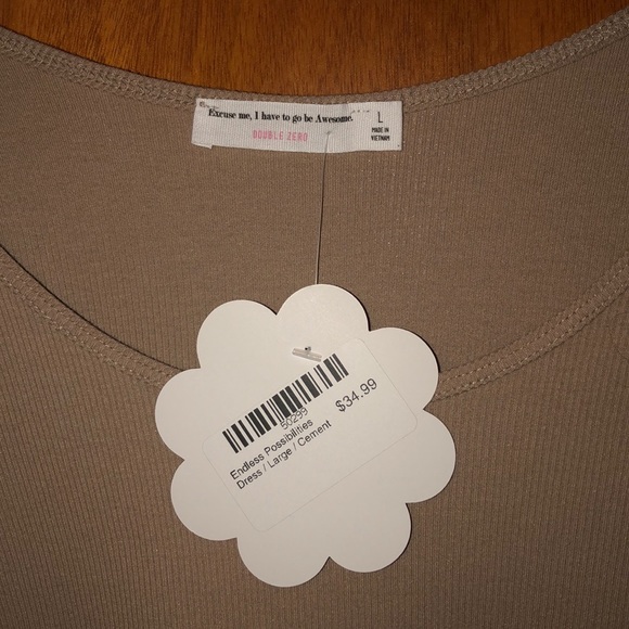 NWT Tan form fitting dress - Picture 5 of 5